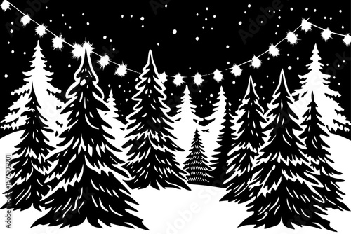 winter forest background