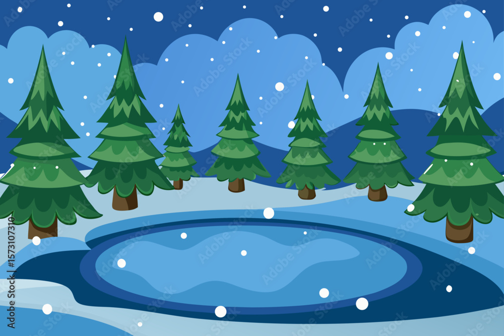 Obraz premium winter landscape with trees