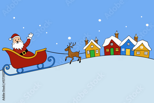 santa claus and his sleigh
