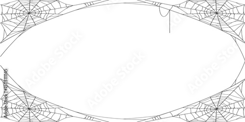 spooky Halloween dividers, spider web. vector eps