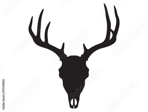 DEER SKULL SILHOUETTE 