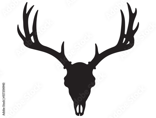 DEER SKULL SILHOUETTE 