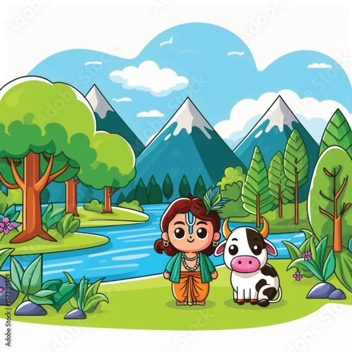Lord Krishna Art & Illustration