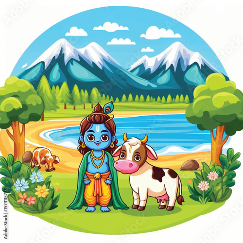 Lord Krishna Art & Illustration