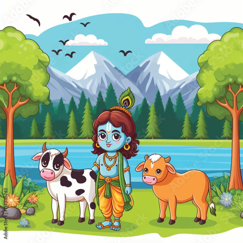 Lord Krishna Art & Illustration