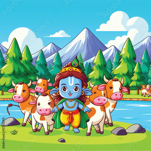 Lord Krishna Art & Illustration