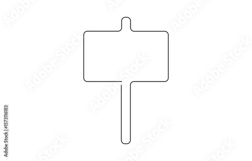 Sandwich board in continuous one line drawing. Single line illustration of advertising, Sandwich board in continuous one line drawing. Single line illustration of advertising easel stand.