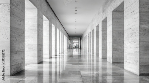Empty, modern corridor
