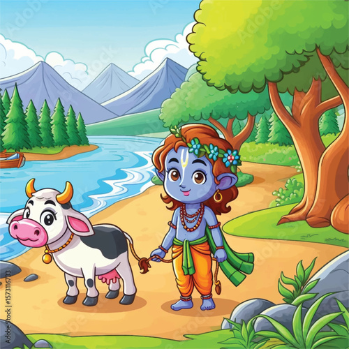Lord Krishna Art & Illustration