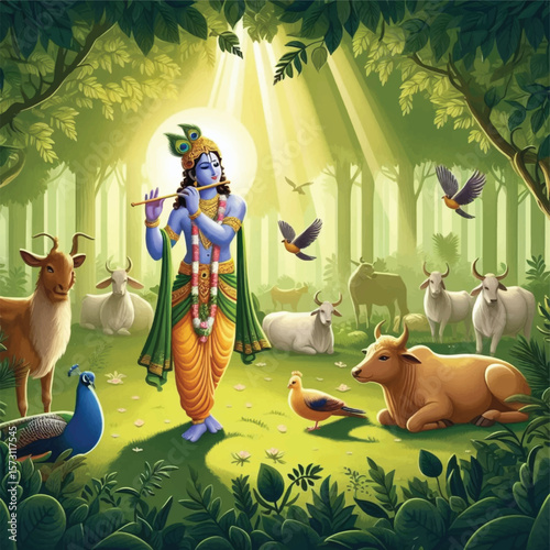 Lord Krishna Art & Illustration