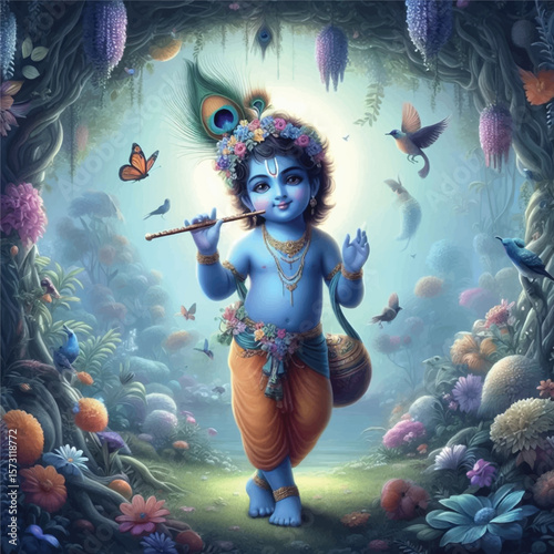 Lord Krishna Art & Illustration