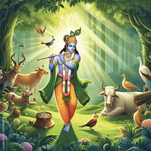 Lord Krishna Art & Illustration