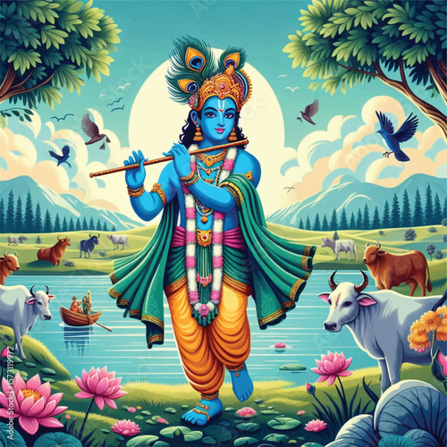 Lord Krishna Art & Illustration