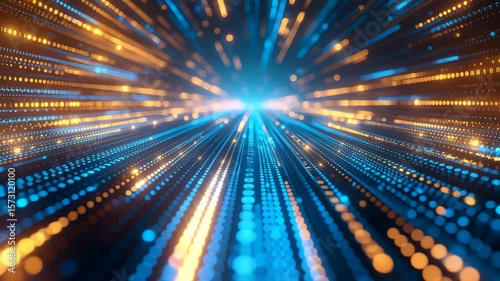 Futuristic interface scanning a digital DNA strand with glowing particles