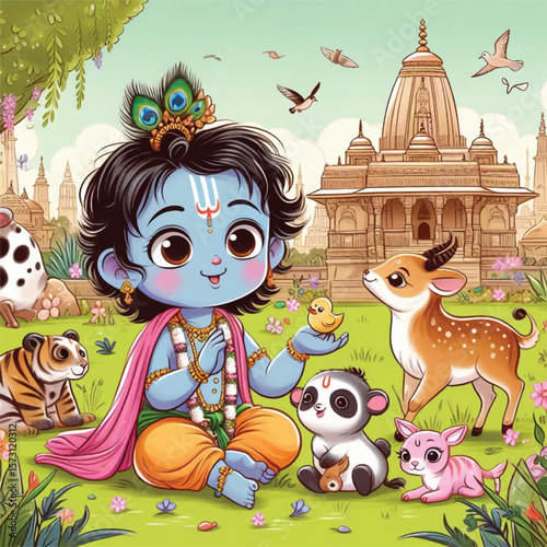 Lord Krishna Art & Illustration