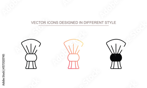 Shaving Brush icon design with white background stock illustration