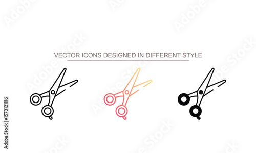 Seissor icon design with white background stock illustration