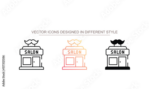 Salon Board icon design with white background stock illustration