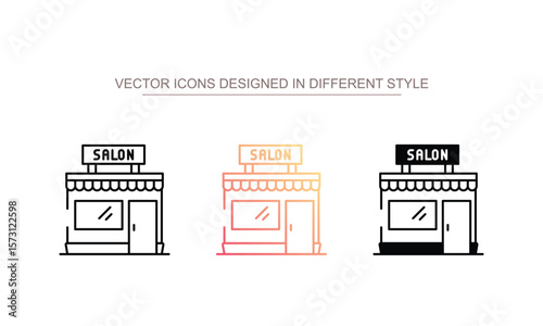 Hair Salon icon design with white background stock illustration