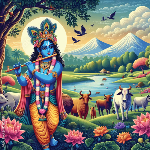 Lord Krishna Art & Illustration