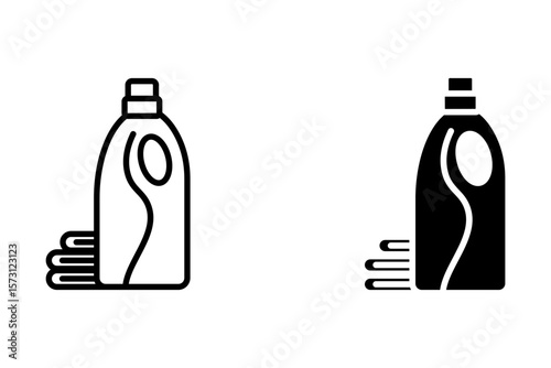 Liquid detergent thin liner icon isolated