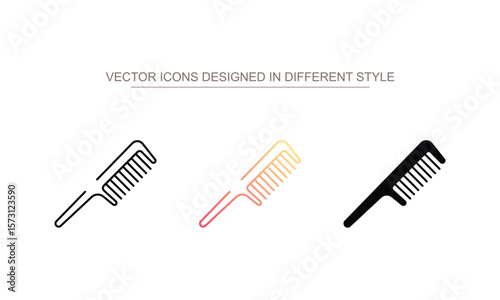 Comb icon design with white background stock illustration