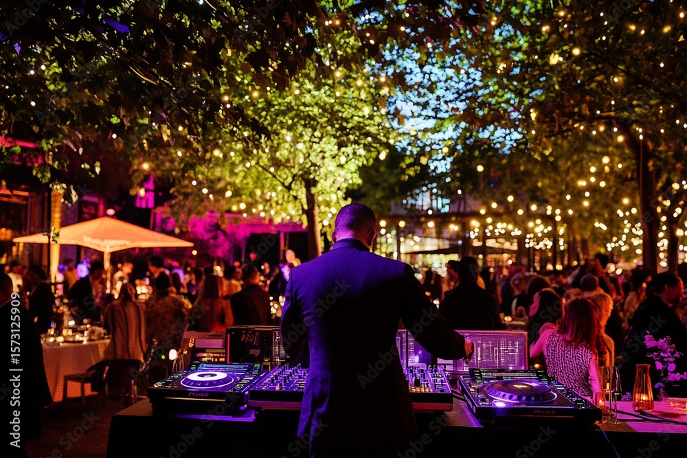 Naklejka premium people at night club