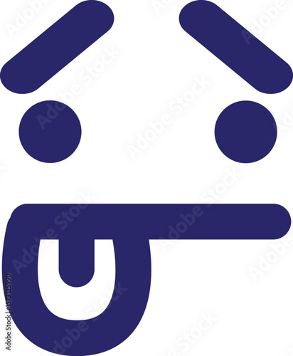 unsure face icon in bright neon color