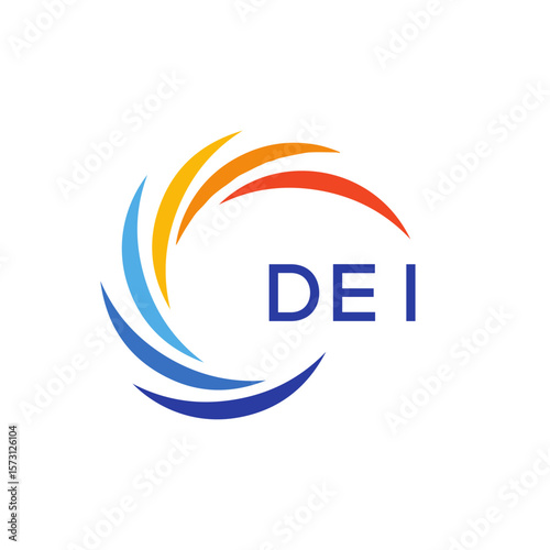 DEI Letter Initial Logo Design Template Vector Illustration