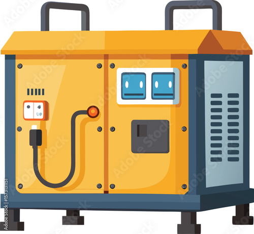 heavy duty construction site generator with cable