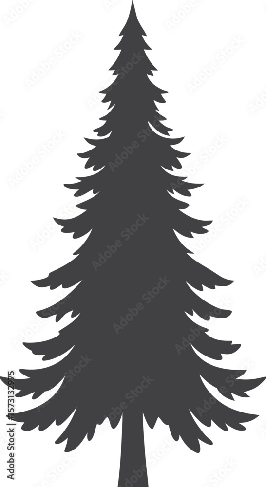 Fototapeta premium pine tree silhouette vector