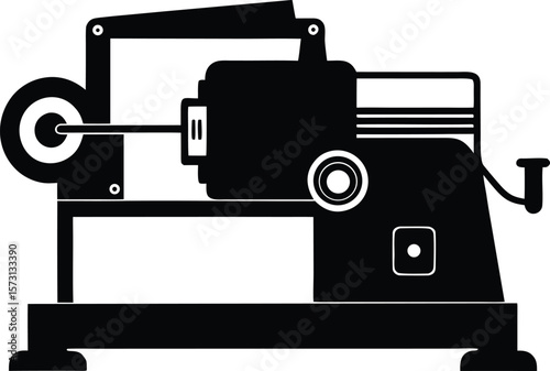 industrial belt sander silhouette black vector