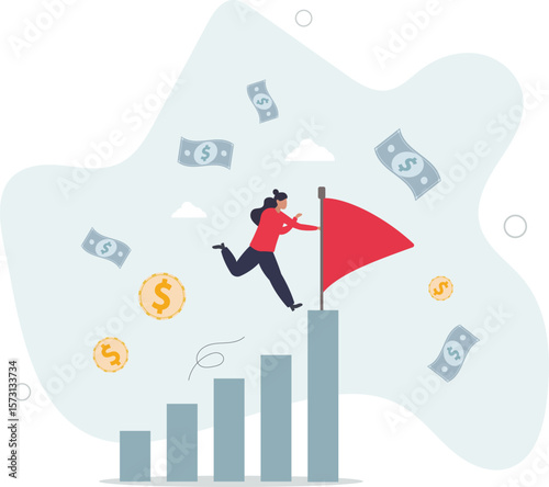 Sales incentive and financial commission as motivation.Salesman profit for job performance as salary . character life .