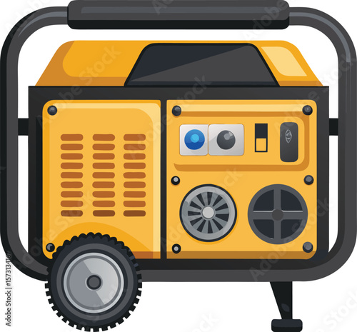 industrial heavy duty portable generator vector