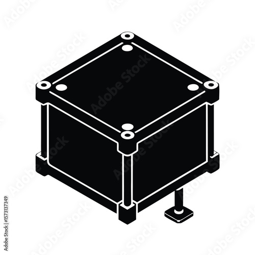 junction box cover vector black silhouette illustration