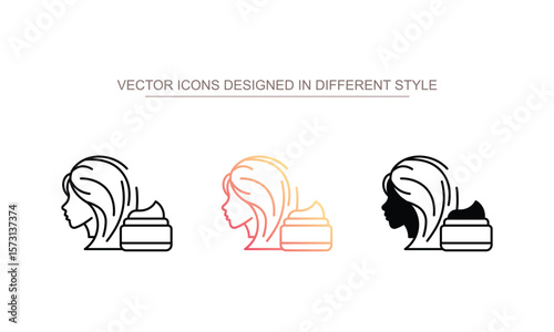 Hair Care icon design with white background stock illustration