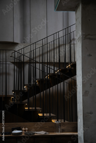 An Elegant Modern Staircase beautifully designed within a Minimalist Interior space