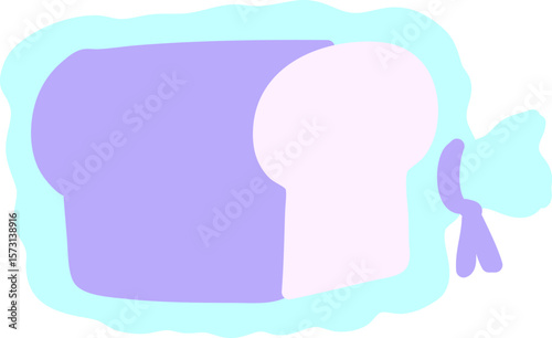 loaf of bread in bag in bright neon color