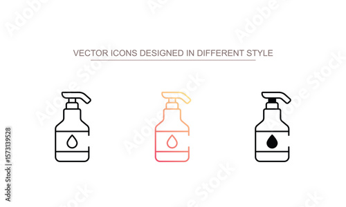 Shampoo icon design with white background stock illustration