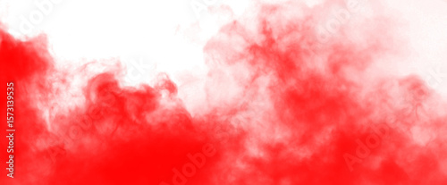 red smoke cloud fog dust isolated on transparent background. Colorful smoke smog misty fog steam explosion special effect. Smoke texture for Compositing, covering, overlay, design elements, PNG