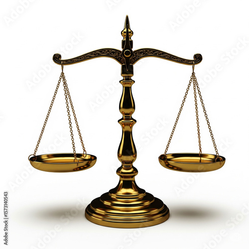 3D justice scales view