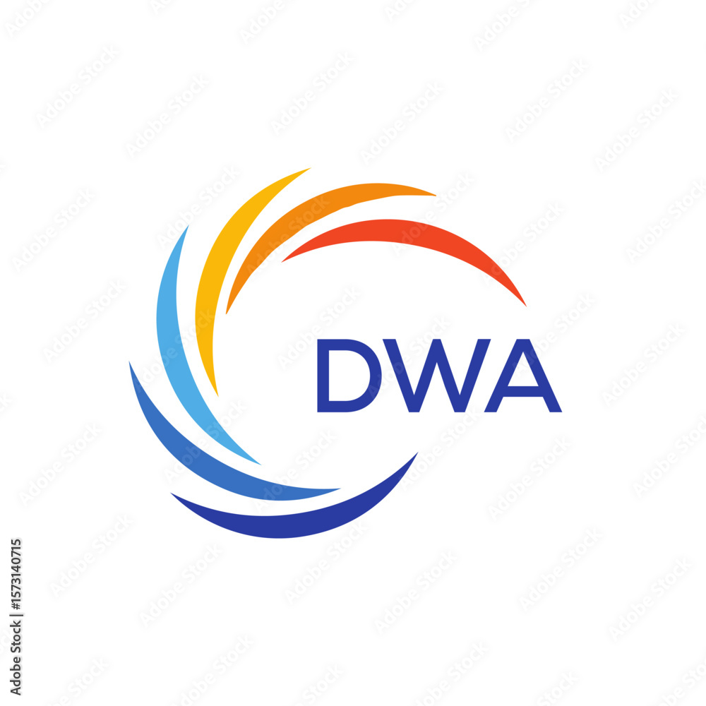 Obraz premium DWA logo design on white background.