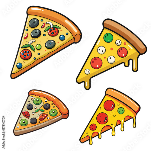 Pizza vector illustration art