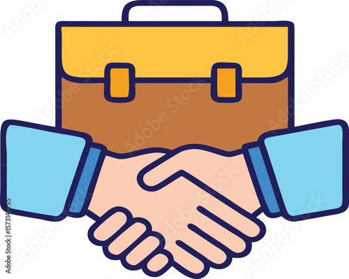 Professional Handshake Partnership Icon