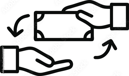 Money Transfer Outline Icon