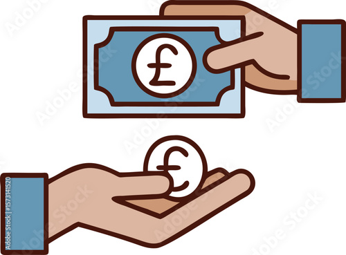 Cash Payment Pound Sterling Icon