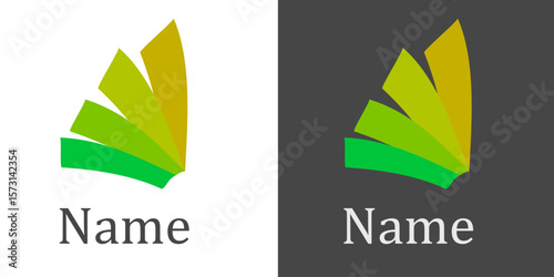 Free Download Abstract green and yellow logo design conveys growth and forward movement.ai - GFXLoad