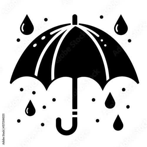 Umbrella with Raindrops 