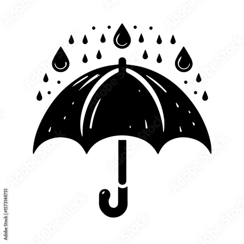 Umbrella with Raindrops 