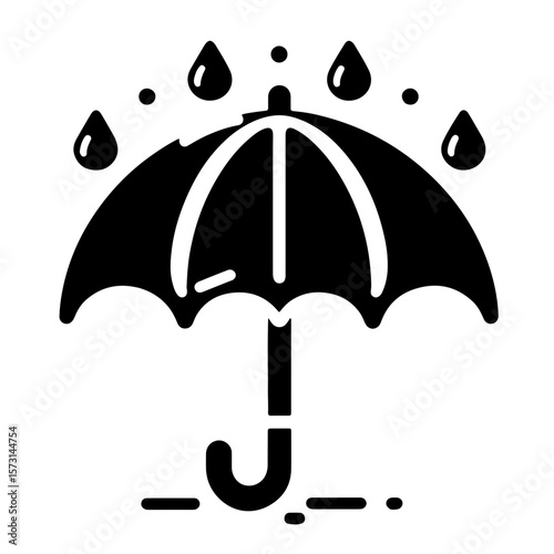 Umbrella with Raindrops 